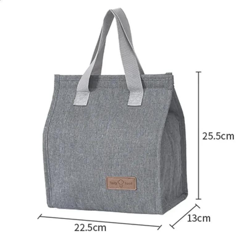 Lunch Bag Thermal Insulation Lunch Box Storage Solid Color Multifunctional Childrens School Picnic Food 250318l_voghion.com