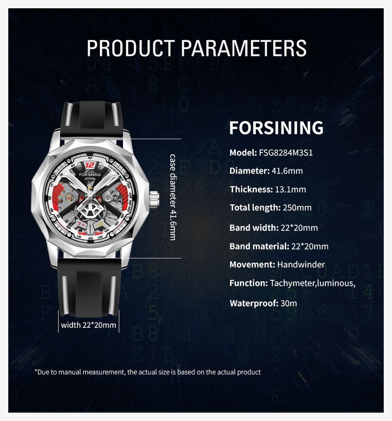 FORSINING Designer Luxury Fashion Steel Skeleton Mechanical Gold Watch For Men Manual Movement Clock Waterproof Silicone Strap_voghion.com