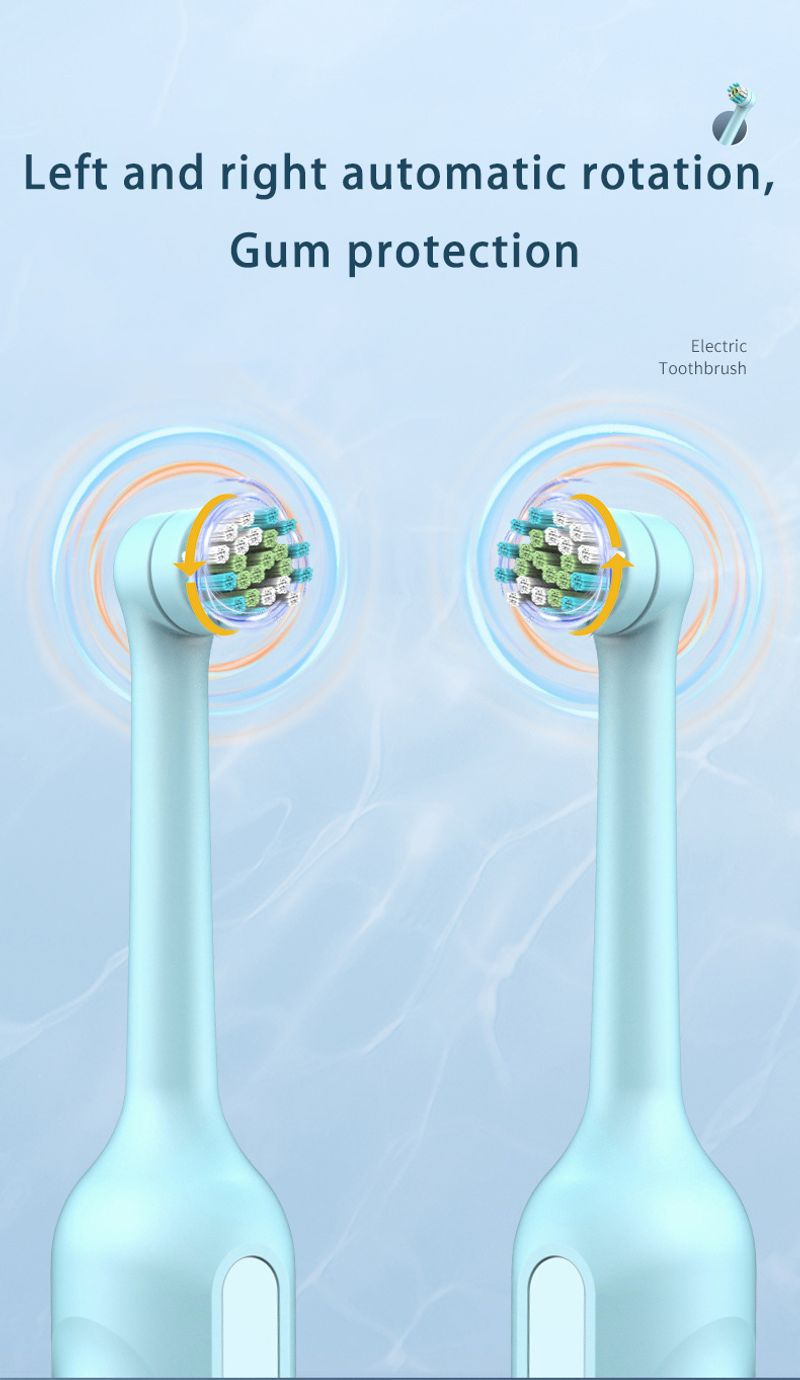 Adult Rotating Electric Toothbrushes Tails Sonic Teeth Whitening Rechargeable 4 Colors Options Timer IPX7 Brush_voghion.com