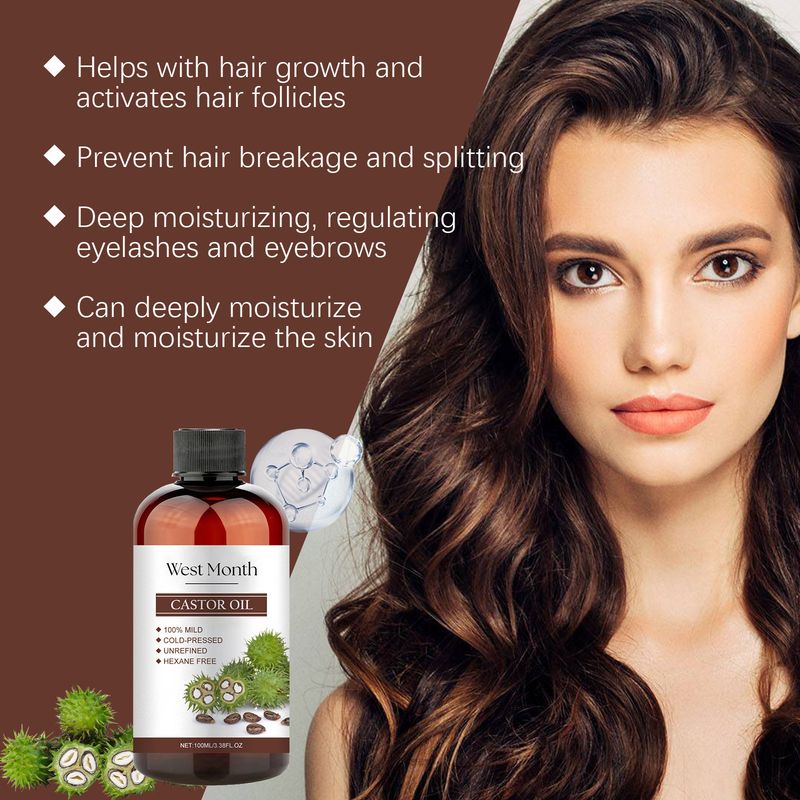 in One Castor Oil, Multi-effect Moisturizing Skin, Eyelashes And Eyebrows Care Essential Oil_voghion.com