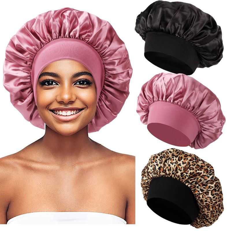 tinta unita, elastico a tesa larga, per adulti, per dormire, per uomini e donne, moda, cura dei capelli, bellezza, doccia, raso, chemioterapia_voghion.com