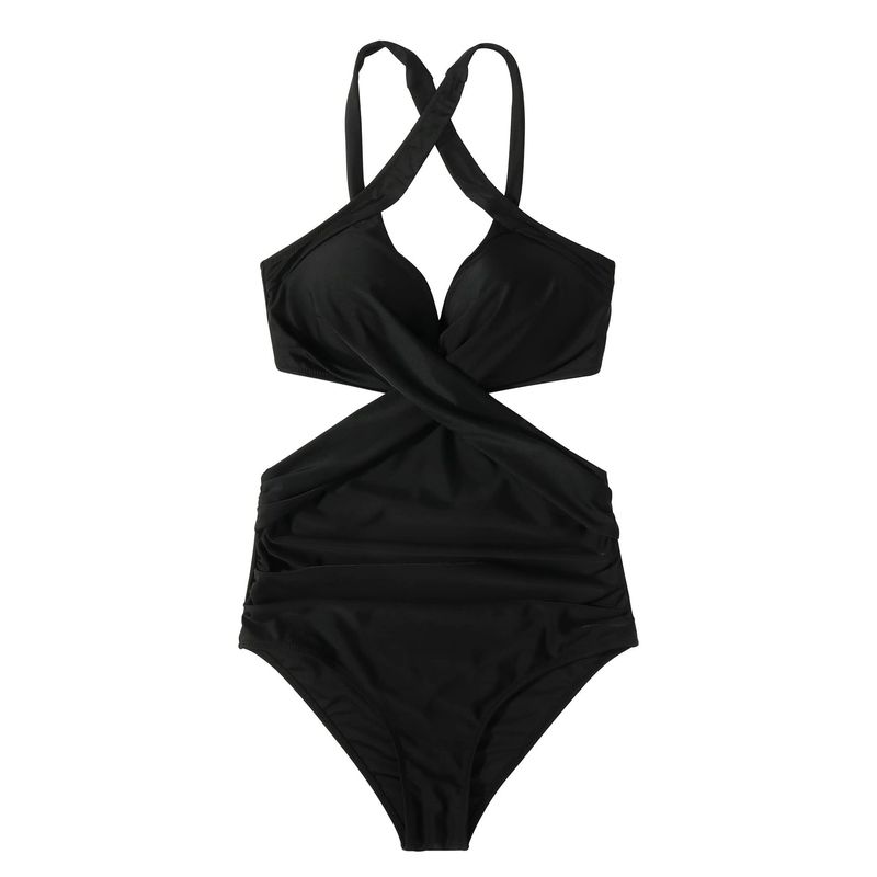 Maillot de bain une pièce à imprimé léopard pour femme_voghion.com