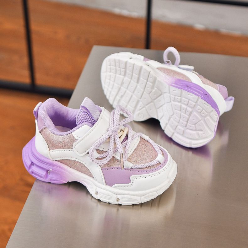 Chaussures de sport coréennes pour filles, printemps-automne 2025, chaussures de course à LED pour enfants, semelles souples, vente en gros_voghion.com