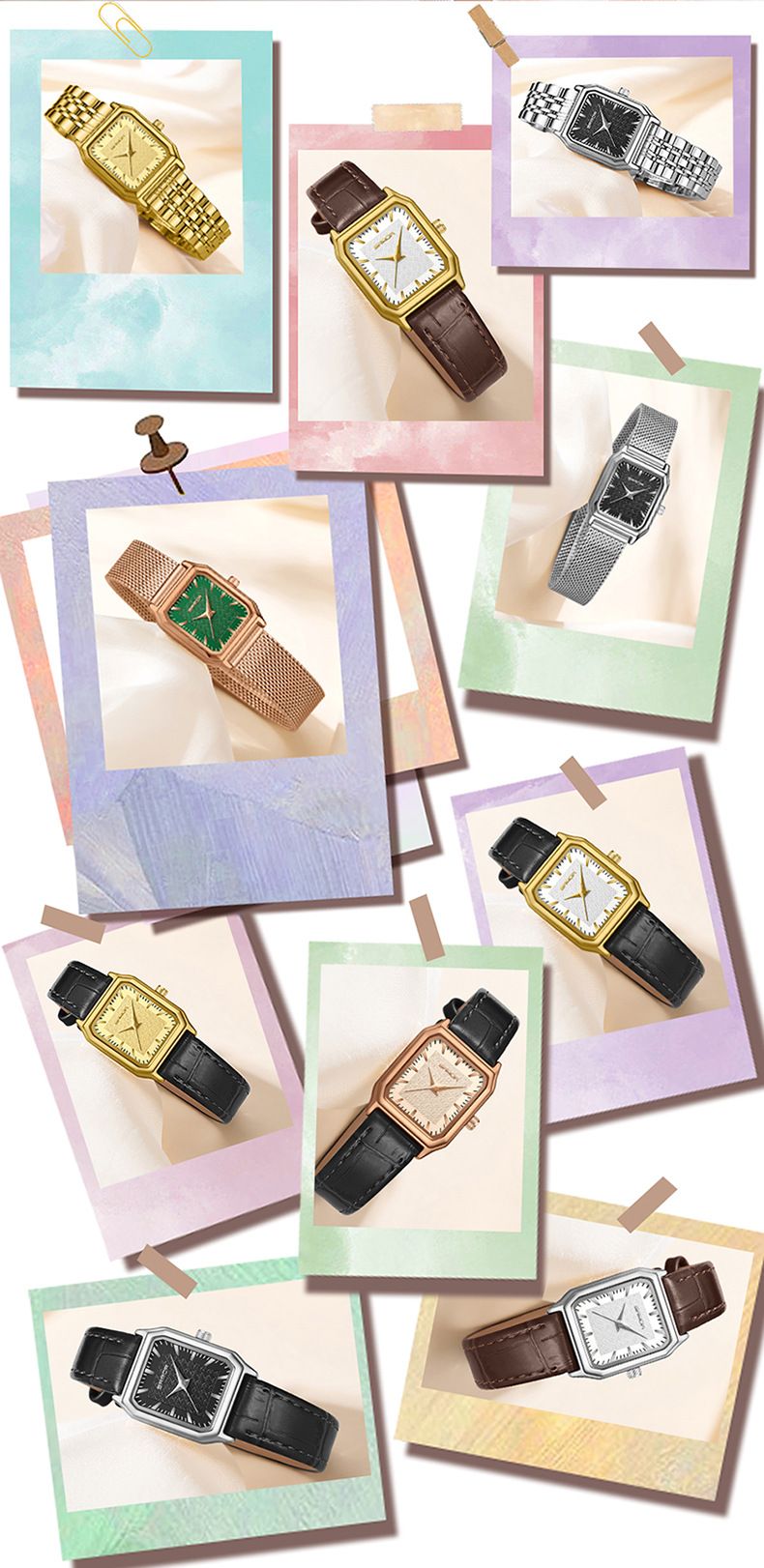 Women's Jewelry - Elegant Vintage Square Quartz Watch With Stainless Steel Band, Light Luxury Minimalist Design For Casual And Formal Wear_voghion.com