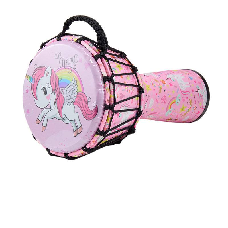 Tobă mare din PVC, 8 inch, tobă mare de mână pentru începători, 10 inch, tobă ușoară din piele de oaie pentru copii_voghion.com