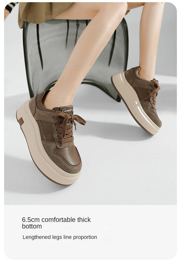 Cameido These are suede casual shoes with a thickened platform sole that can add height or are flat-soled, similar to loafers_voghion.com
