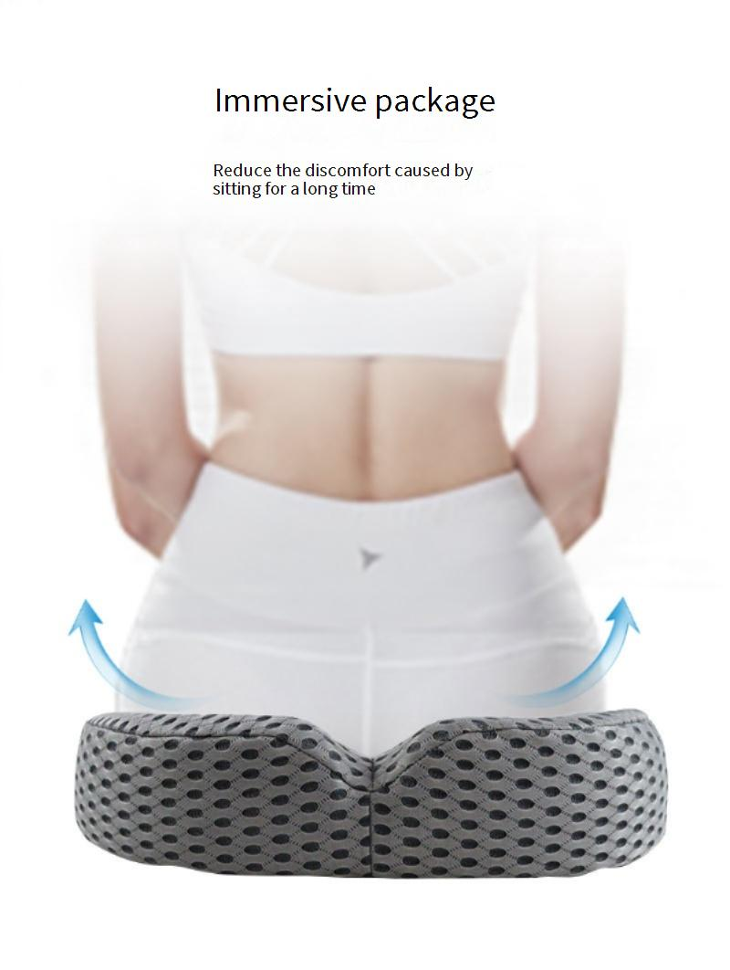 Hjemmetekstil stolehynde kontorstol pruttehynde langtidssiddende åndbar hoftepude langsom rebound memory foam pude_voghion.com