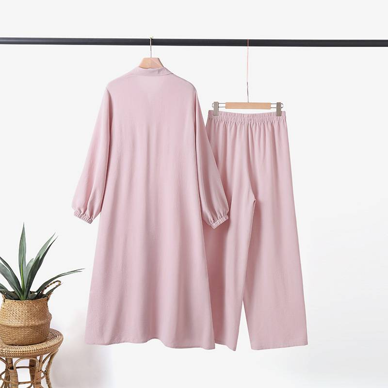 Dameklær Høst Rundhals Yttervest Høy midje A Line Skjørt Temperament Todelt dress_voghion.com