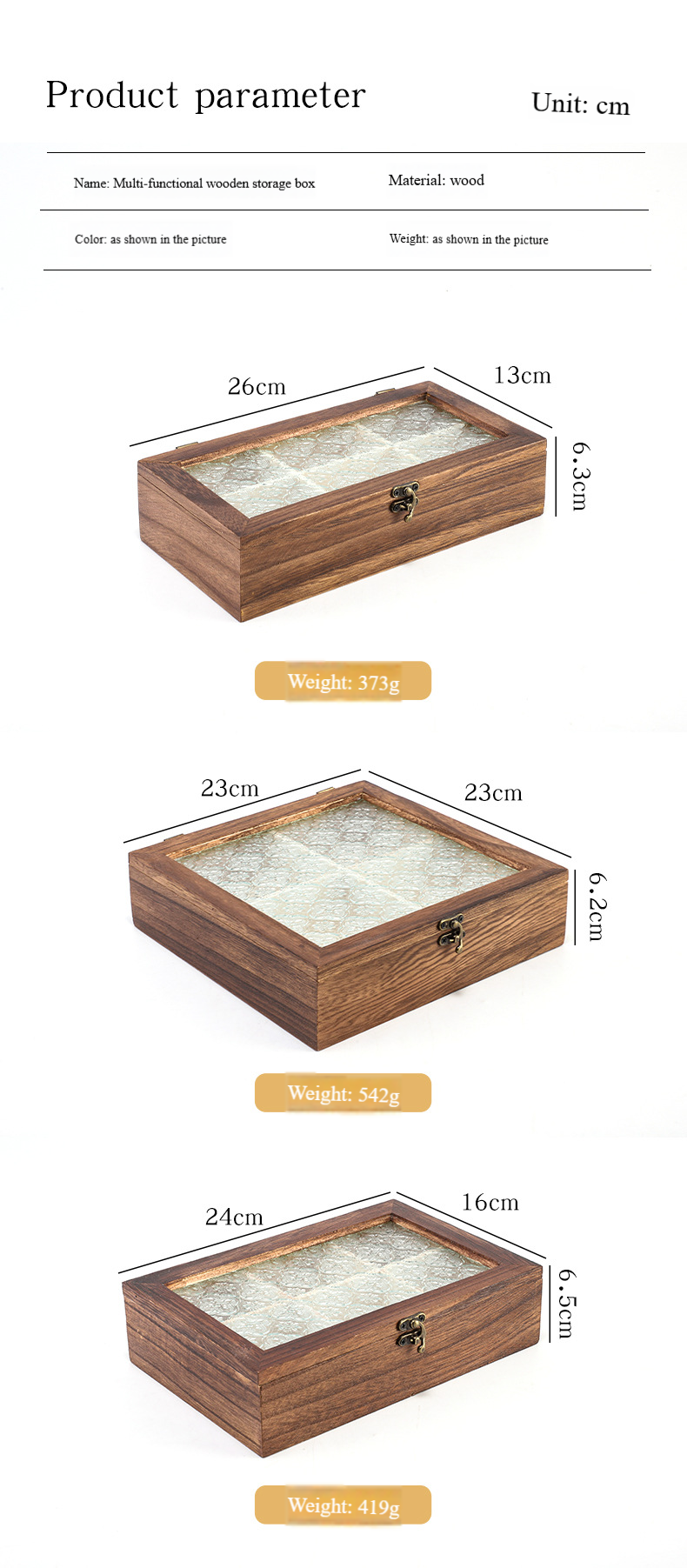 Camellia Glass Storage Box With Flip Lid - Multi-Compartment Organizer For Tea Bags, Jewelry & Small Items_voghion.com