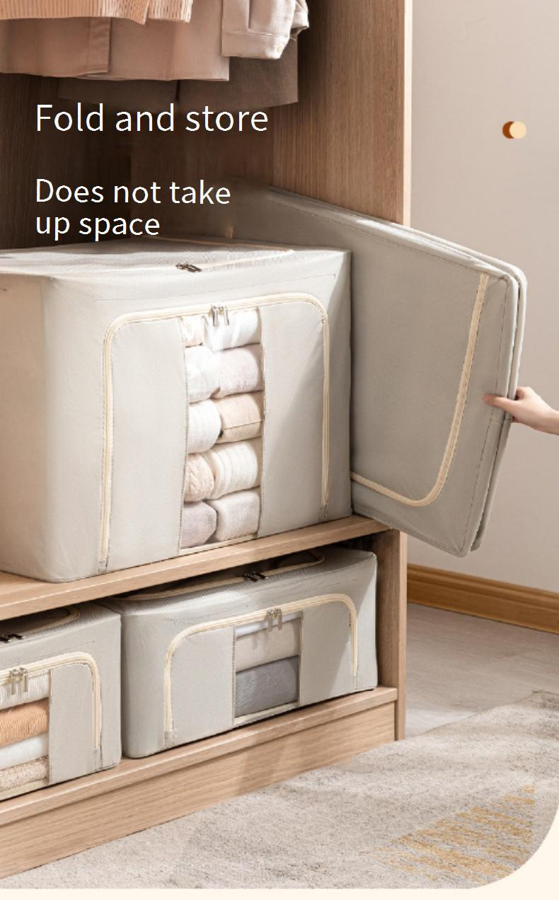 Clothes Storage Box Oxford Cloth Box Fabric Clothing Folding Wardrobe Quilt Storage Box_voghion.com