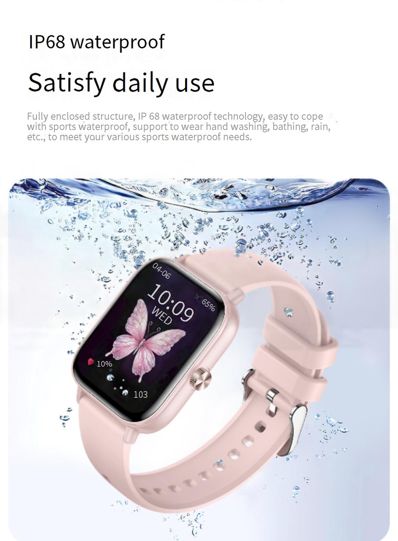 Smart Watches New Ultra Thin Smart Watch I128 Call Bluetooth Sports Pedometer Monitoring Heart Rate Blood Oxygen IP68 Waterproof_voghion.com