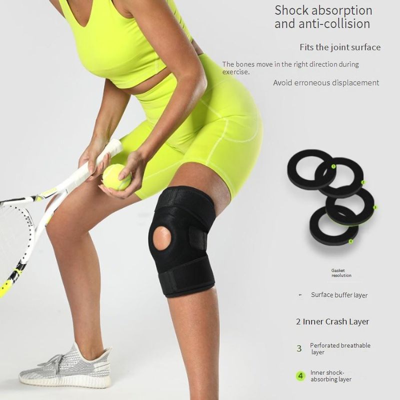 Ginocchiera sportiva JINGBA - Supporto a compressione traspirante per corsa, basket, tennis, sollevamento pesi e attività all'aperto_voghion.com