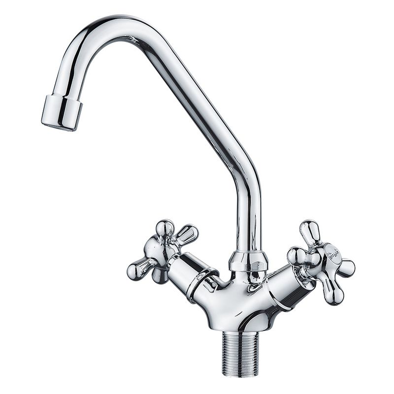 Kitchen Tap With Hot And Cold Swivel Spout For Household Vegetable Washing Basin And Dishwashing Sink_voghion.com