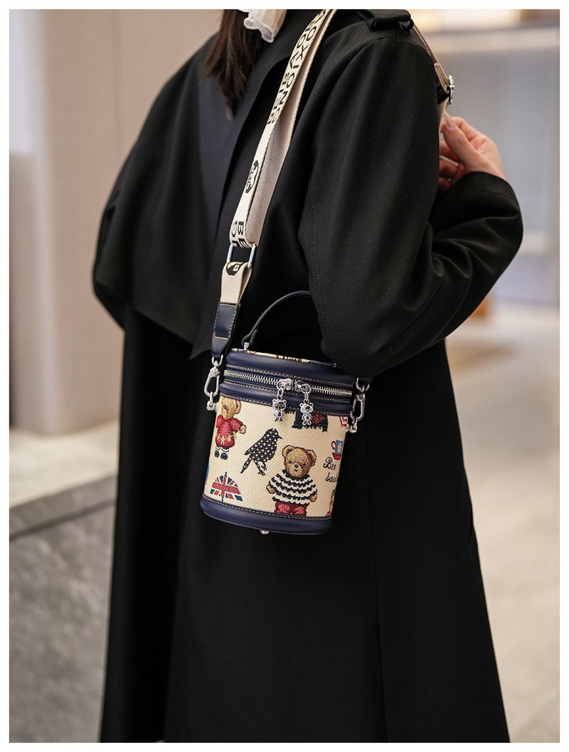 Borsa a secchiello da donna, borsa a tracolla di tendenza, borsa da pendolare alla moda_voghion.com
