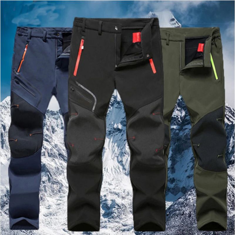 Men's Oversized Winter Softshell Winter Outdoor Pants Trekking Fishing Camping Climbing Hiking Skiing Warm Travel Trousers S-4XL_voghion.com