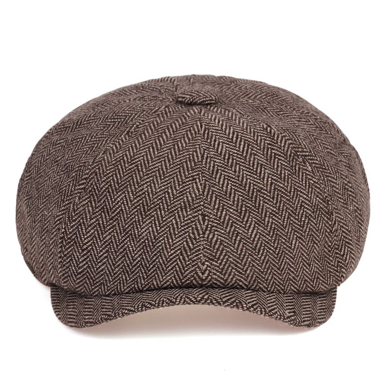 Neu eingetroffen Mode Wolle Newsboy Neue Männer Herringbone Schiebermützen Frauen Kaffee Britische Gatsby Cap Herbst Winter Wollmütze_voghion.com