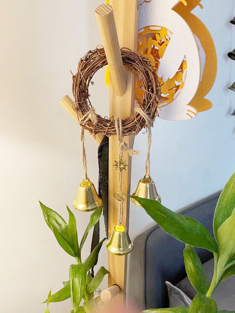 Wiccanklocka vindklocka dörrkrok hängande häxklocka möbler innergård trädgård bohemisk heminredning_voghion.com