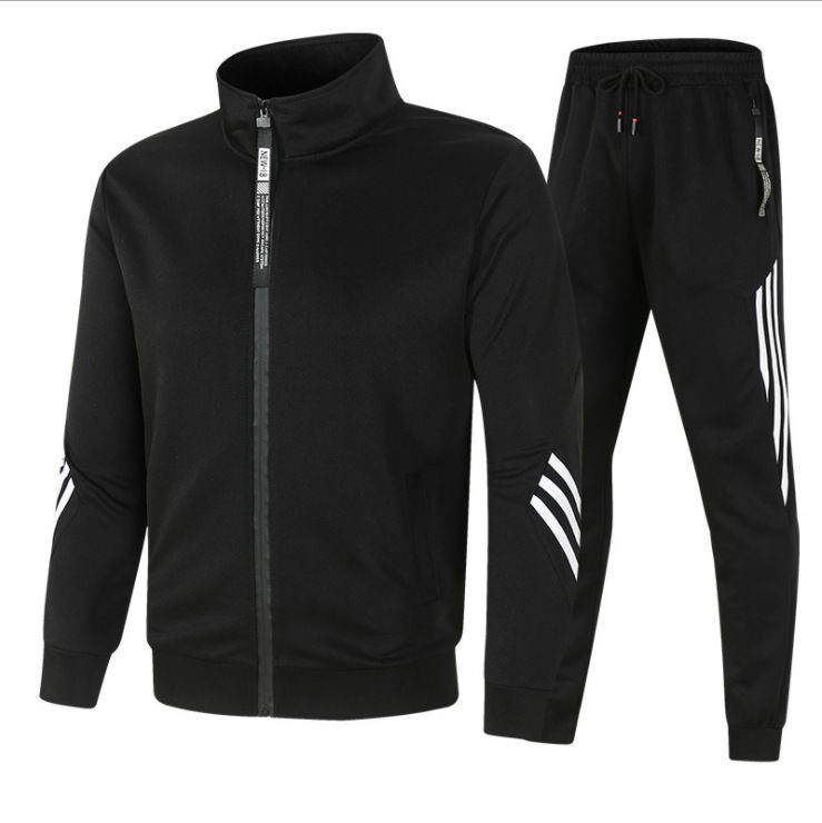 New Spring And Autumn Stand Collar Zipper Suit Trendy Brand Men's Two-Piece Sports Outfit Customizable_voghion.com