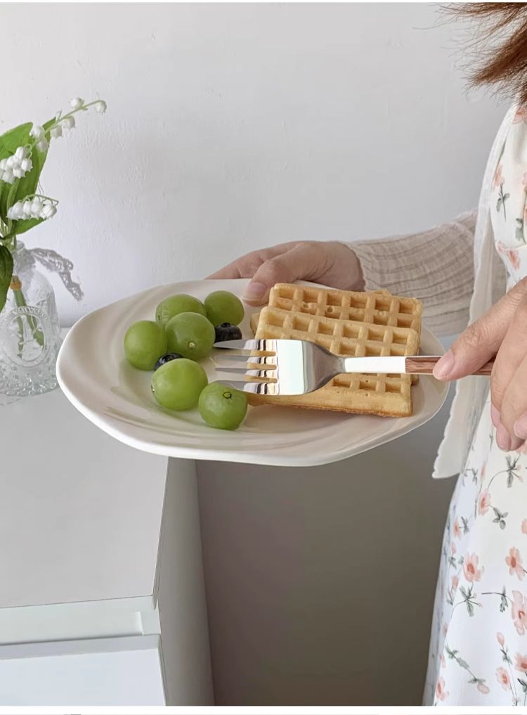 Stainless Steel Western Tableware Ins Style Steak Knife Household Adult Dessert Spoon Fork Three-Piece Set_voghion.com