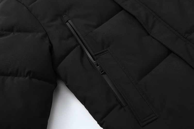 Extralanger Winterparka für Herren – Winddichte Steppjacke mit abnehmbarer Kapuze (L-XXXXL, Schwarz/Grau/Camel, knielang warm)_voghion.com