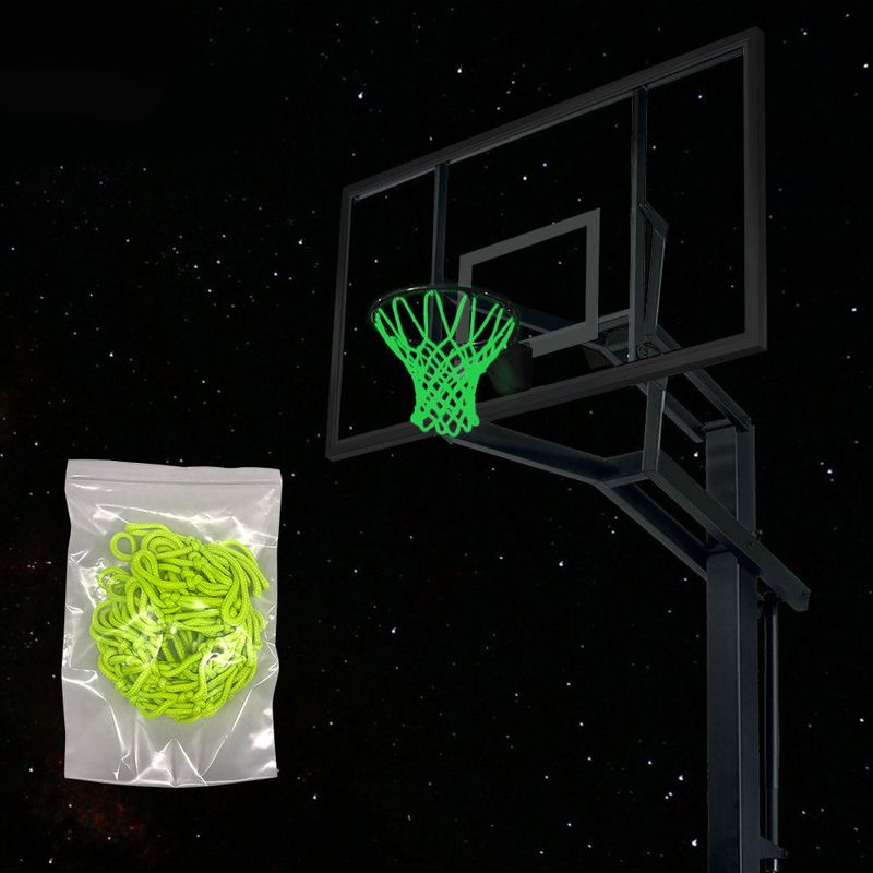 Outdoor luminous basketball net portable bold 12 circle standard size sports nylon luminous basketball net_voghion.com