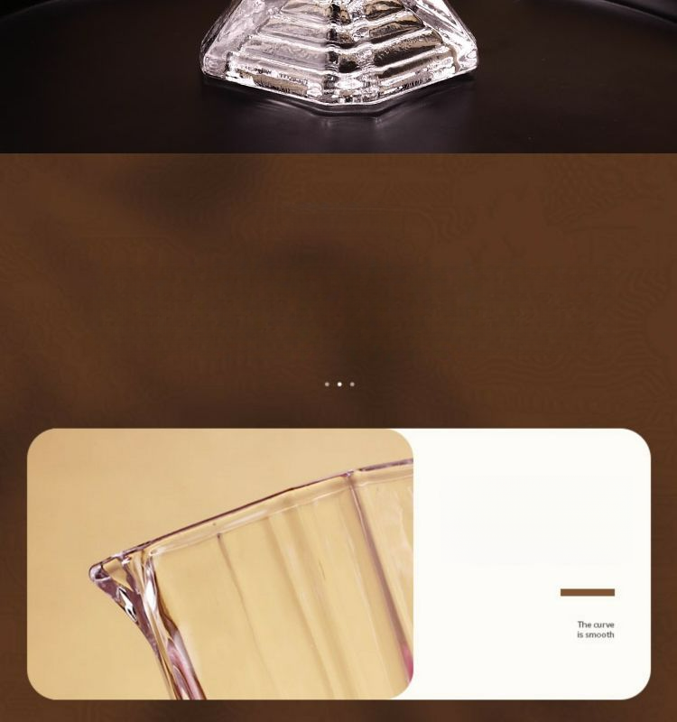 White Pyramid Thickened Divider Set Household Large Capacity One-Cup Special Small Wine Cup_voghion.com