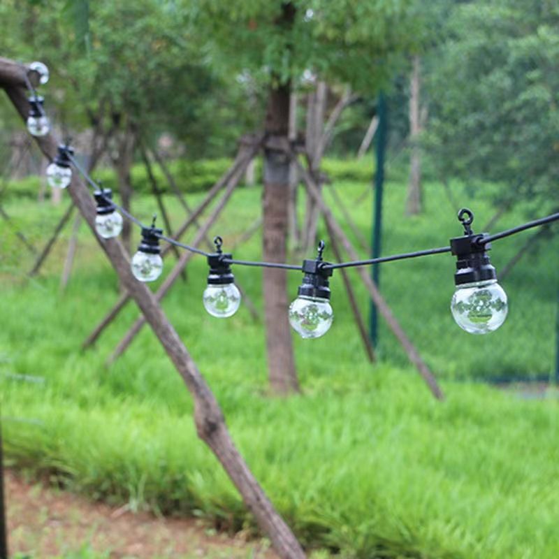 G50 LED Ball String Lights - 24V Plug-in & Solar Options (5M/10M, Warm White, IP44, PVC Shell, CE Certified) For Indoor/Outdoor Decor_voghion.com