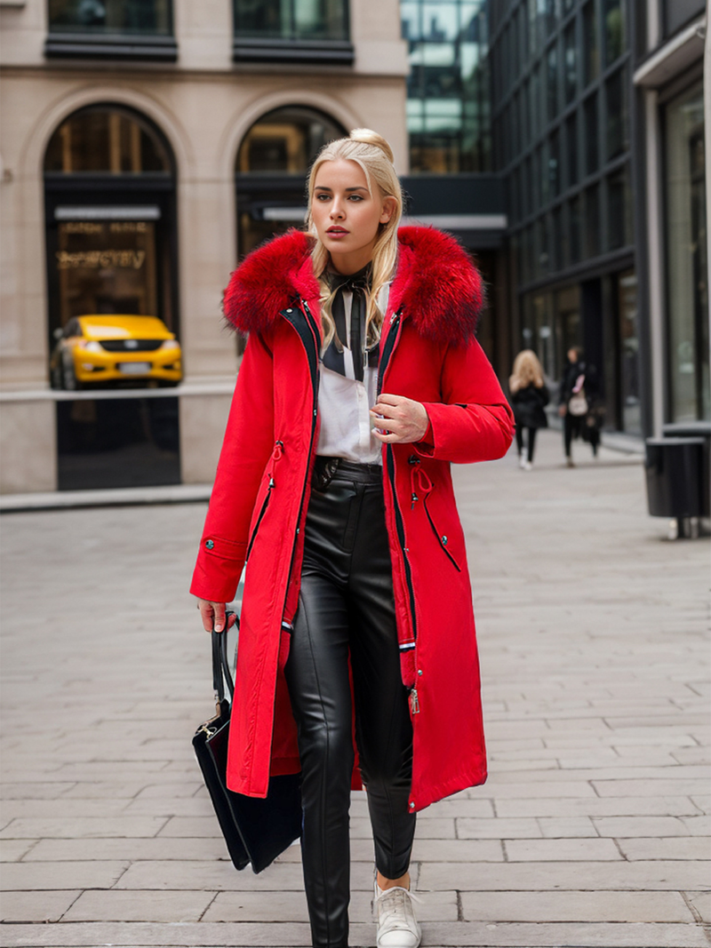 Women's one dress three wear pie overcome detachable long fashion Korean version plus cashmere warm Warm jacket jacket tooling quilts_voghion.com