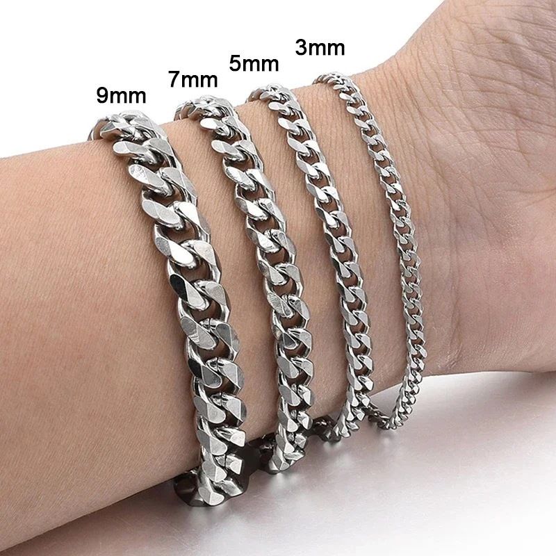 Titan-Armband aus nicht verblassendem kubanischem Edelstahl für Herren und Damen im Hip-Hop-Stil_voghion.com