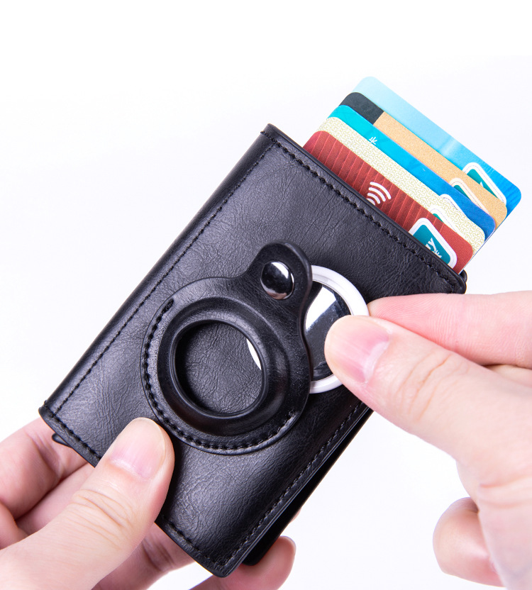 Airtag location tracker pickup wallet can be installed, simple creative business multi-function wallet wallet card Package X-81_voghion.com