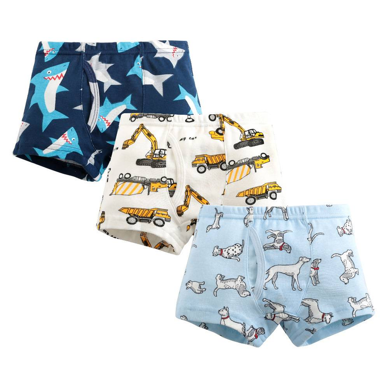 Kid's Clothing Fiúk boxer alsónadrág bordázott pamut gyerek alsónadrág boxer bébi kisgyerek rövidnadrág gyár_voghion.com