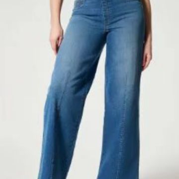 Damenbekleidung, modische, klassische Jeans mit hoher Taille und verwaschenem Design, bequeme Stretch-Jeans mit weitem Bein_voghion.com