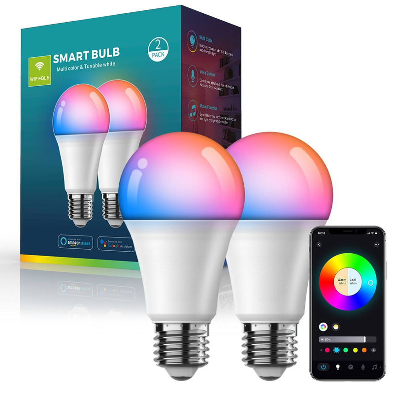 Miglioramento della casa Lampadina LED Bluetooth WIFI Smart Illuminazione dell'atmosfera Scena confortevole e rilassante Regolazione gratuita Lingua intelligente_voghion.com