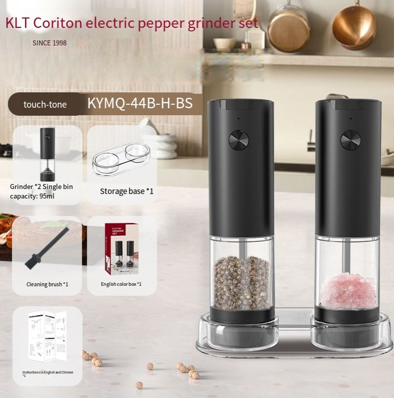 Elektryczny młynek do pieprzu Pieprz Czarny pieprz Młynek do soli Butelka Butelka na przyprawy Słoik_voghion.com