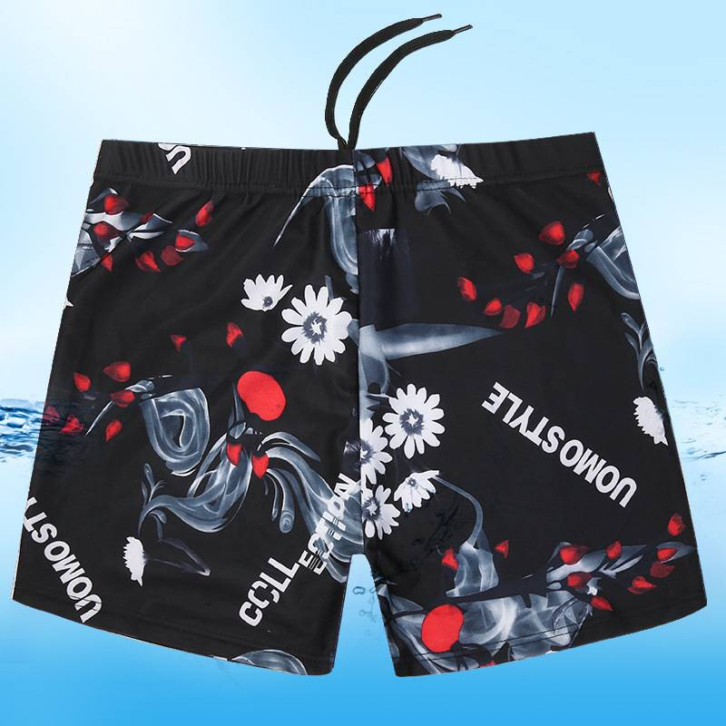 New Men's Beach Swimming Trunks With Printed Quick-drying And Loose Design To Prevent Embarrassment. Hot Spring Swimming Vacation Swimming Trunks_voghion.com