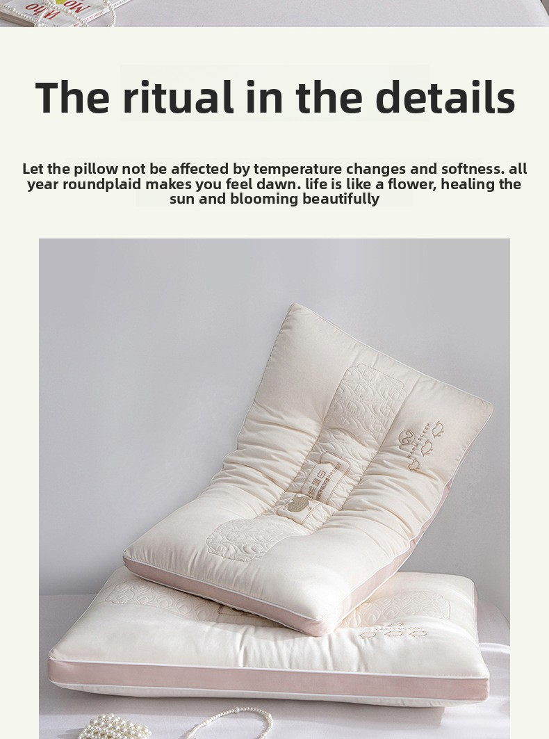 Oreiller orthopédique en mousse à mémoire de forme pour soulager les douleurs cervicales - Oreiller en fibres moyennement souples pour les dormeurs sur le côté et sur le dos. Respirant et hypoallergénique._voghion.com