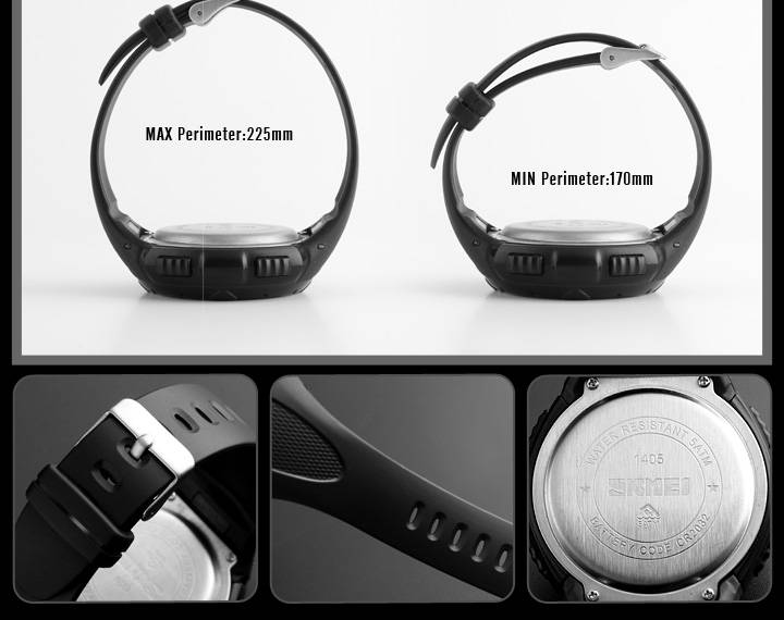 14050 Solarbetriebene Smartwatch mit Zeit, Stoppuhr, Wochenanzeige, Alarm, Datum, EL-Hintergrundbeleuchtung, 50 m Wasserdichtigkeit, 12/24-Stunden-Format_voghion.com