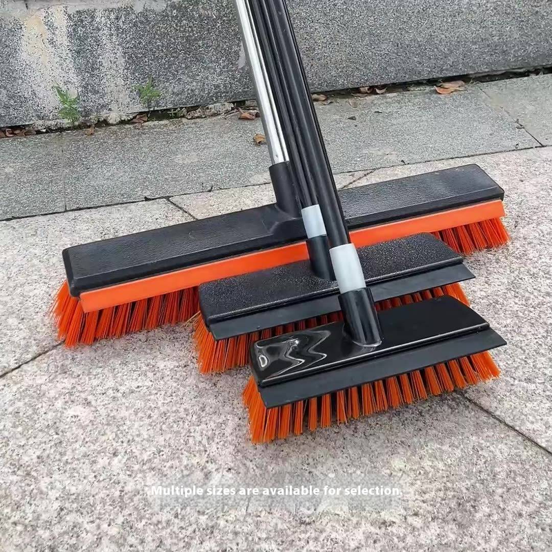 Robuuste vloerborstel met wisser - Professionele kunststof bezem voor tegels en beton_voghion.com