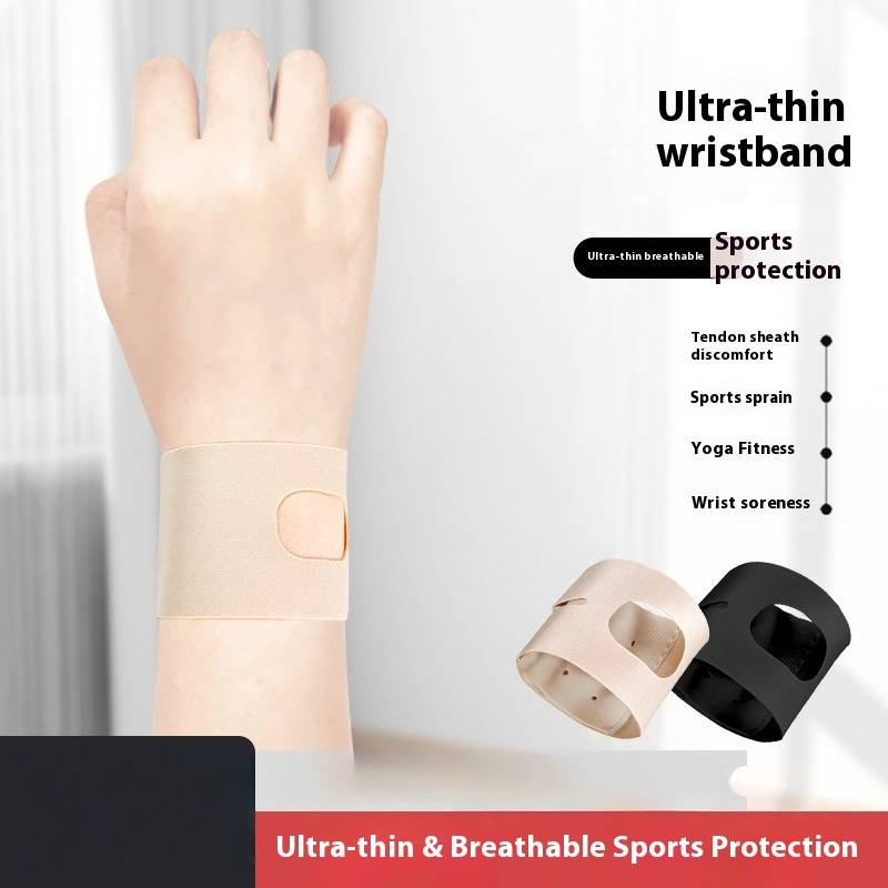 Polsbrace voor pijnverlichting en ondersteuning - Verstelbare compressieband voor het carpale tunnelsyndroom, peesontsteking, artritis, gamen en sporten (zwart/beige, S/M)_voghion.com