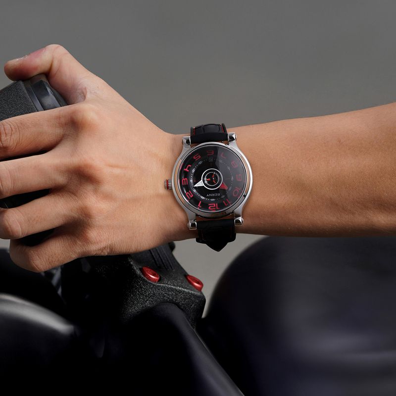 Relojes automáticos BERNY para hombre, de moda, resistentes al agua hasta 5 ATM, correa de silicona, reloj mecánico con fecha, reloj de pulsera de zafiro superluminoso y fácil de leer._voghion.com
