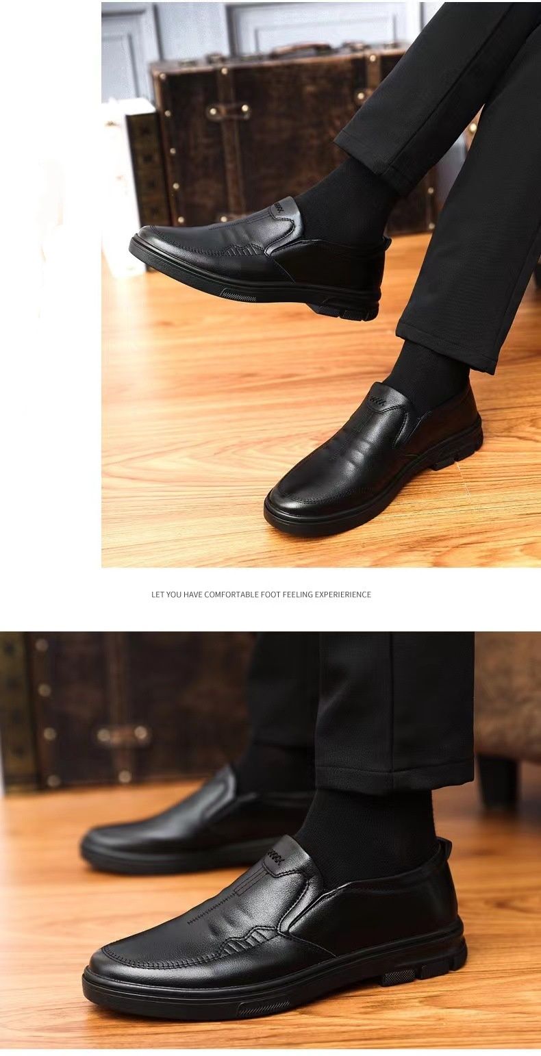 Autumn Men's Casual, Comfortable, Breathable And Tight-fitting British Solid Color Men's Shoes For Business_voghion.com