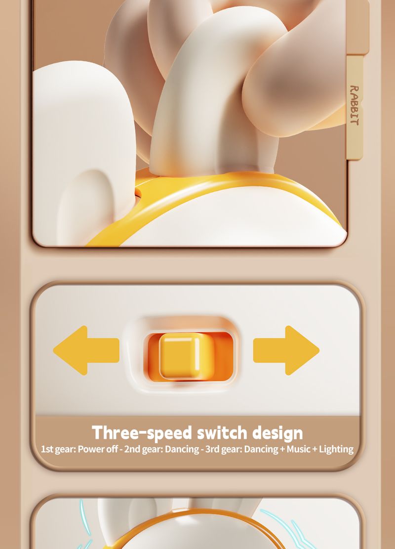 2025 Giocattoli Montessori per bambini, carini, cantanti e danzanti, a forma di coniglio elettrico, per neonati da 0 a 3 anni, giocattoli educativi per gattonare_voghion.com