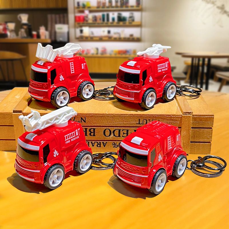 Cartoon Mini Inertia Fire Truck Car Backpack Delicate Drop Resistant Model Car Gift Toy Car_voghion.com