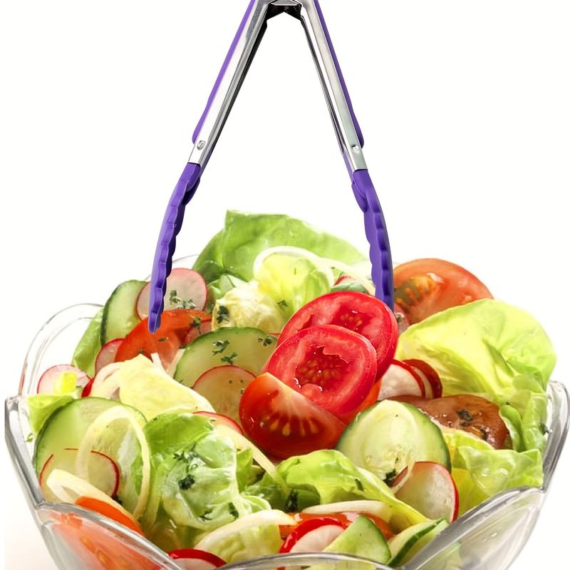 1/3/7 stuks hittebestendige keukentangen 7-inch mini-voedseltangen met nylon punten voor koken, barbecueën, grillen, salade bakken en gereedschap144_voghion.com