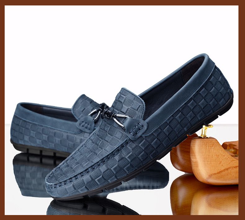 Streaming trendige Herren mit echtem Leder auf der Zehenschicht, atmungsaktiv faul für Business Freizeit und tragen_voghion.com