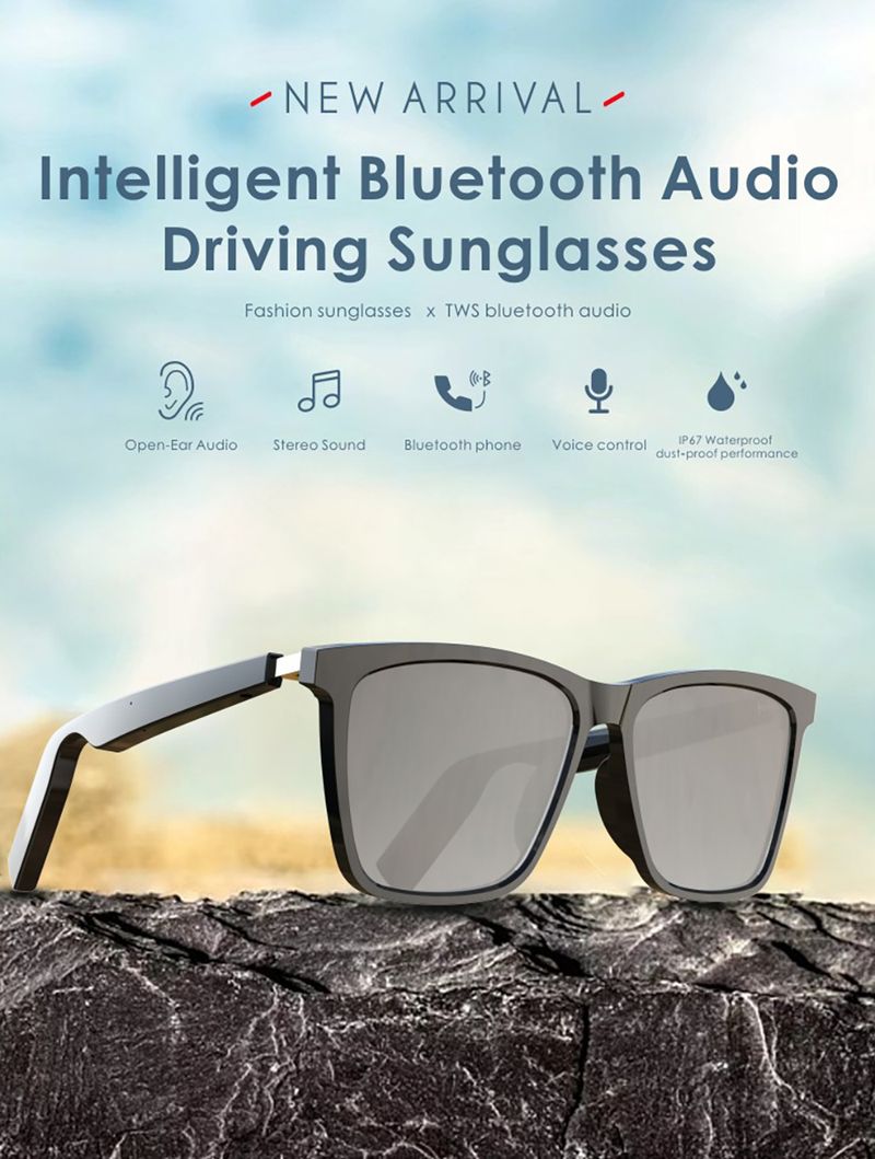 Smart Glasses, Wireless Bluetooth Hands-Free Calling Music Play Headphones With Microphone Motion Stereo Speaker Glasses_voghion.com