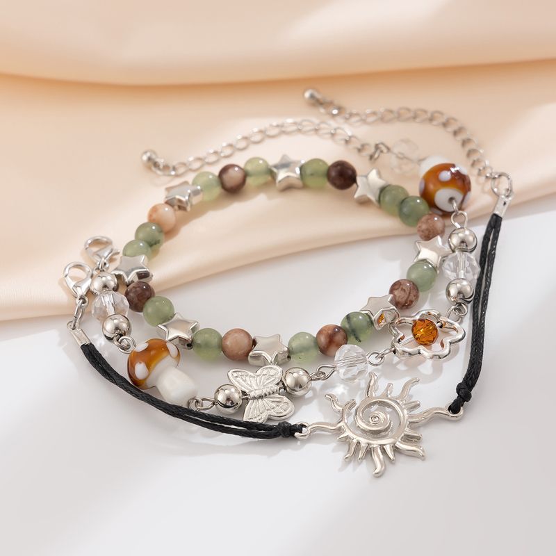 European And American Cross Border Jewelry New Chinese Beaded Bracelet Bracelet For Women Half Bracelet Small Fresh Butterfly Set Bracelet_voghion.com
