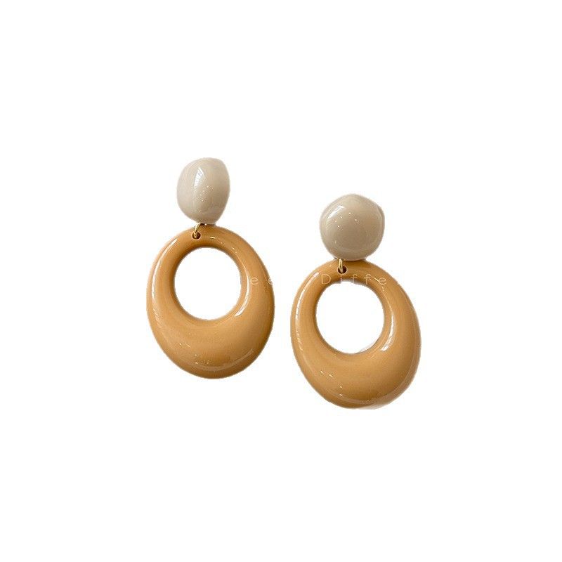 Orecchini da spiaggia blu per donna, stile vacanza Dopamine, design di nicchia, clip esagerate, gioielli per le orecchie_voghion.com