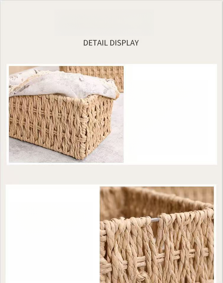 Storage Box, Desktop Cosmetics, Snacks, Miscellaneous Items, Coffee Table, Toys, Keys, Woven Storage, Living Room_voghion.com