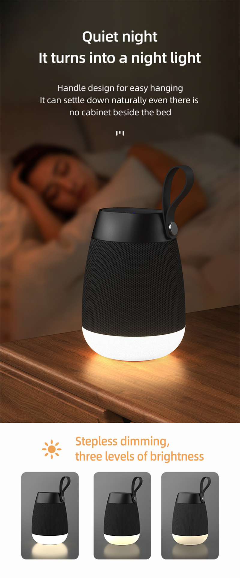 Wireless New EBS Bluetooth Speaker Night Light Supports TF Card Playing TWS Multiple Series Stereo Eff_voghion.com